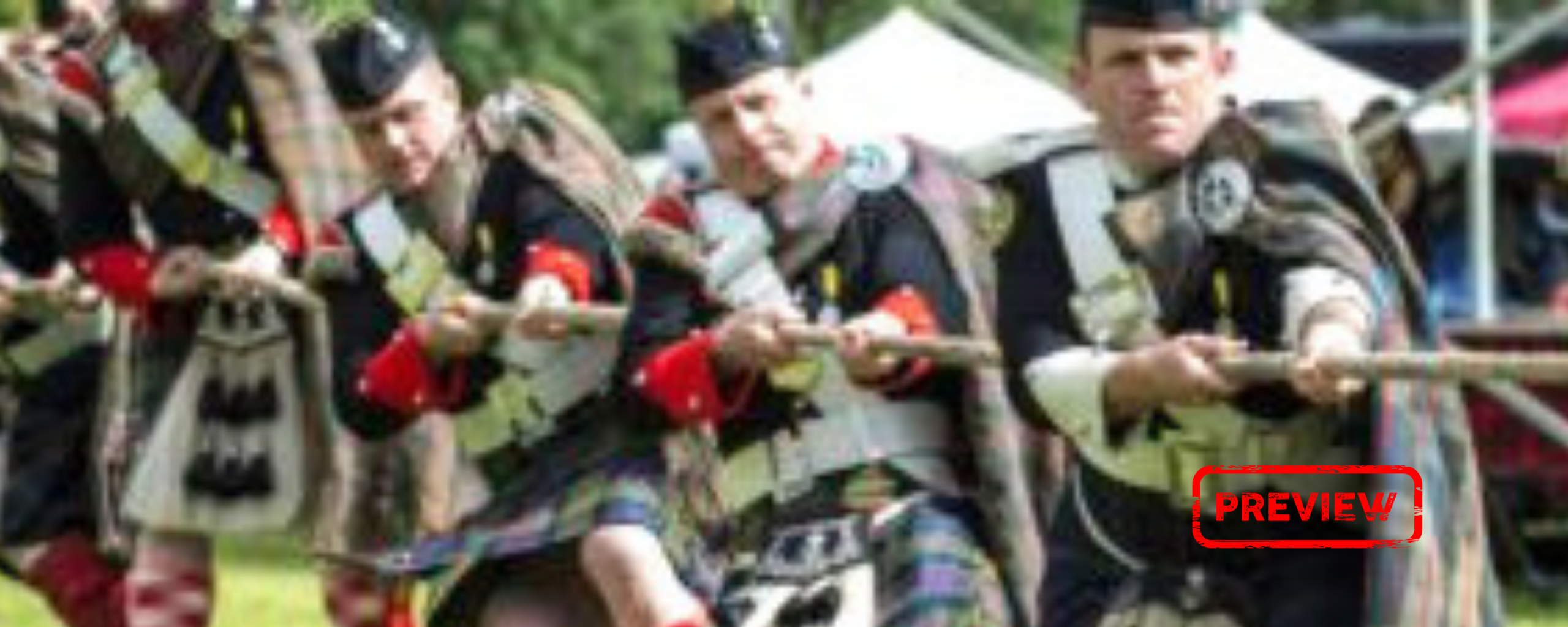 "Hold On Jimmy... Don't Let Go!" — Scottish Kilted Soldiers Tug-of-War